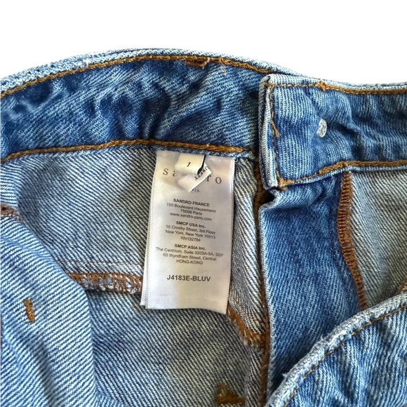 Sandro Paris Blue Denim Mini Skirt - Picture 2 of 8